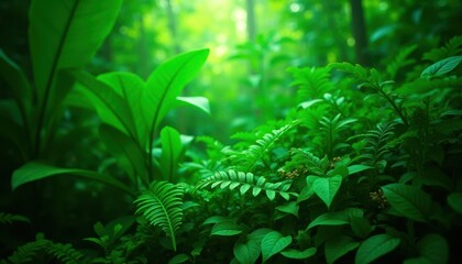 Vibrant Green Forest