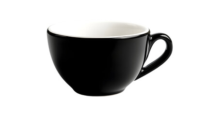 Black cappuccino cup