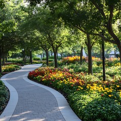 Greek columns and sculptures with surrounding greenery creating tranquil atmosphere high resolution picture