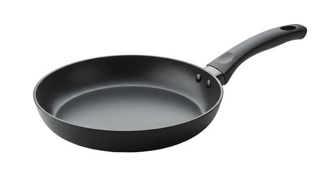High-quality Teflon frying pan with a smooth, non-stick surface, perfect for easy cooking and cleaning, isolated on a transparent background