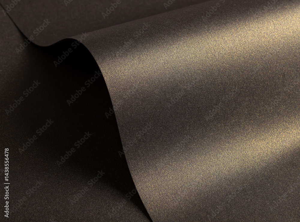 Poster brown paper texture with sleek dark gold and antique gold tones, glossy pearlescent surface with shi
