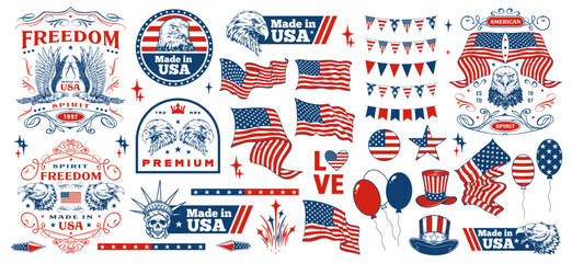 American patriotic celebration graphics collection