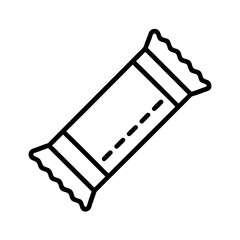outline of a granola bar line art vector