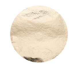 Geometric gold shape with metallic texture, elegant brass finish, and glossy shine, creating a rich, decorative figure. Isolated on a white background, perfect for a stylish, luxury design..