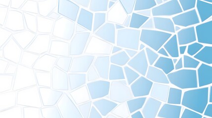 Abstract Blue and White Cracked Ice Mosaic Pattern Background
