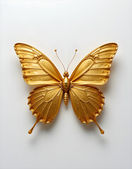 a gold made butterfly statue 