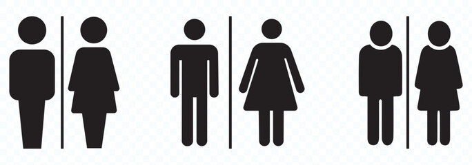 Toilet icon vector illustration. Girls and boys restrooms sign and symbol. bathroom sign. wc, lavatory.