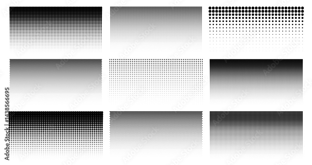 Wall mural halftone gradient. abstract halftone dot gradient backgrounds with smooth dot pattern texture, retro