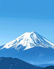 Majestic Snow-Capped Mount Fuji

