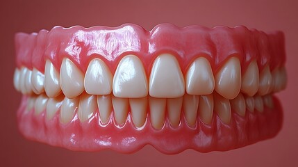 Detailed Image of a Full Set of Human Teeth and Gums