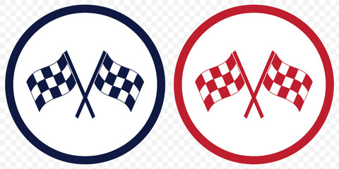 crossed racing checkered flags vector file racing flag silhouette vector icon. double crossed checkered racing flag NASCAR racing flag sports finish line flag on Transparent Background. EPS 10.