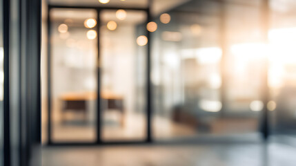 Dynamic office space with blurred background modern workspace business environment contemporary view
