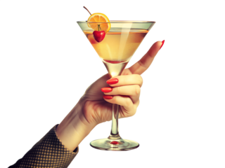 hand holding a cocktail