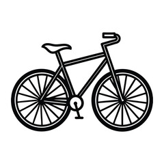 bicycle vector on white background