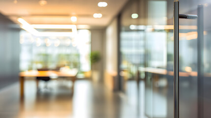 Business meeting room interior with blurred background modern office environment professional setting