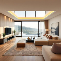 modern luxury villa apartment interior