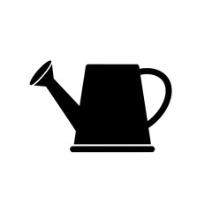 Obraz premium Garden Watering Icon: A stark, minimalist silhouette of a classic watering can, rendered in solid black, set against a clean background. The image captures the simplicity of gardening.