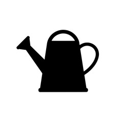 Obraz premium Garden Watering Can Silhouette: A minimalist silhouette of a classic watering can. The image is clean and simple, perfect for various design applications.