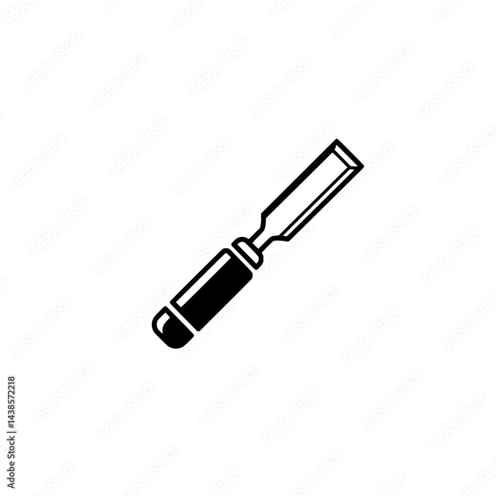 Leinwandbilder chisel in action: a meticulously detailed illustration of a sharp chisel, a tool of precision.