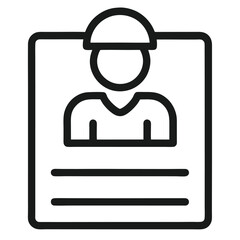 Jobdescription outline icon on white background