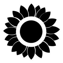 Sunflower Silhouette: A striking silhouette of a sunflower, a bold, graphic representation, captures the essence of nature's beauty and simplicity.