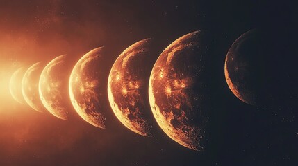 Red moon photography featuring a dramatic lunar eclipse with glowing red hues for space, astronomy, and celestial-themed project