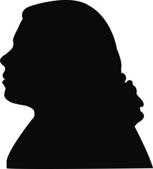 a woman head silhouette vector