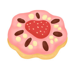 strawberry cake donuts