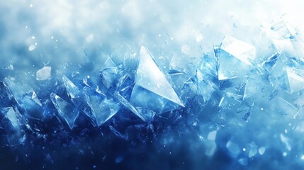 Obraz premium A crystal ice texture background with blue hues and frosty lines