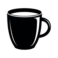 tea mug black vector silhouette