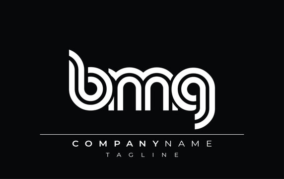 BMG Creative Unique Modern Letter Logo Design. Stylized logo featuring a unique letter design, presenting abstract minimalist aesthetics and modern appeal.
