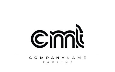 CMT Creative Unique Modern Letter Logo Design. Stylized logo featuring a unique letter design, presenting abstract minimalist aesthetics and modern appeal.