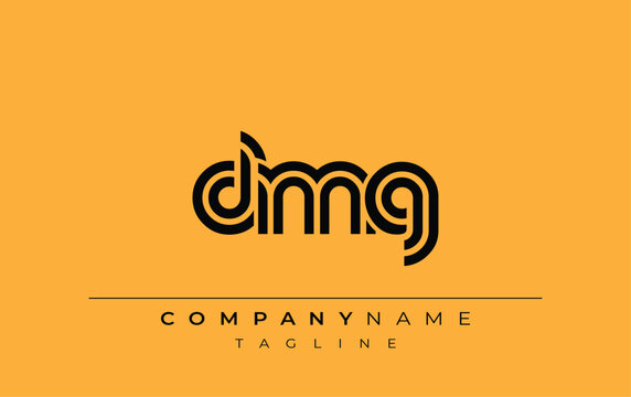 DMG Creative Unique Modern Letter Logo Design. Stylized logo featuring a unique letter design, presenting abstract minimalist aesthetics and modern appeal.