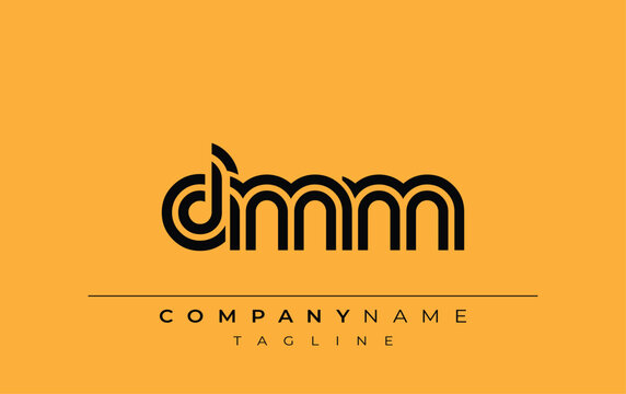 DMM Creative Unique Modern Letter Logo Design. Stylized logo featuring a unique letter design, presenting abstract minimalist aesthetics and modern appeal.