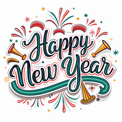Obraz premium Happy New Year celebration graphic design (3)
