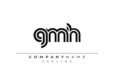 GMH Creative Unique Modern Letter Logo Design. Stylized logo featuring a unique letter design, presenting abstract minimalist aesthetics and modern appeal.
