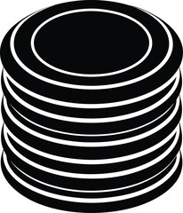 coin stack illustration on white background .eps
