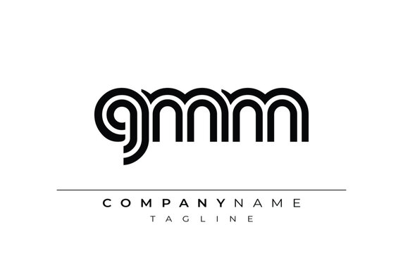 GMM Creative Unique Modern Letter Logo Design. Stylized logo featuring a unique letter design, presenting abstract minimalist aesthetics and modern appeal.