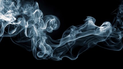 Floating smoke wisps weave serpentine threads producing mysterious layered depth