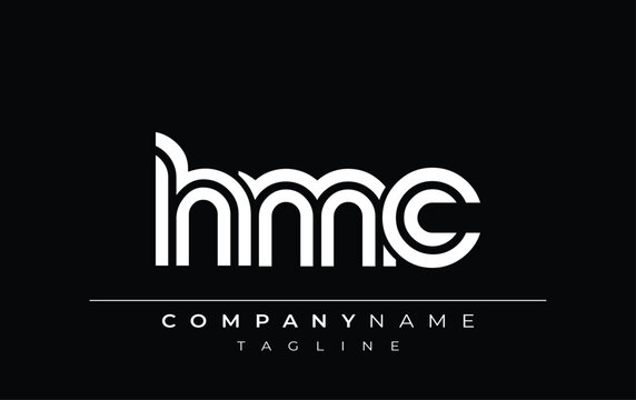 HMC Creative Unique Modern Letter Logo Design. Stylized logo featuring a unique letter design, presenting abstract minimalist aesthetics and modern appeal.