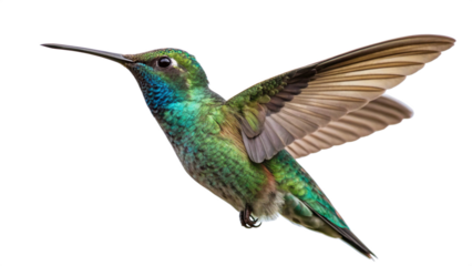hummingbird on a green background
