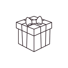 Gift box bow emoji present illustration vector birthday ribbon symbol sign icon