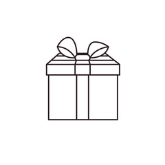Gift box bow emoji present illustration vector birthday ribbon symbol sign icon