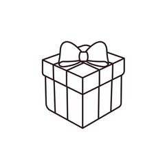 Gift box bow emoji present illustration vector birthday ribbon symbol sign icon