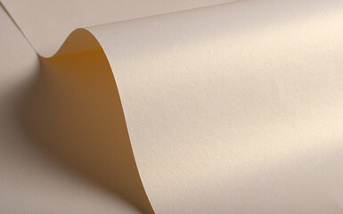Ivory paper texture with a glossy satin finish, delicate pearlescent effect, and subtle wavy folds,...