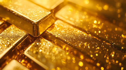 Abstract glittering gold bar banner gold pile background gold heap banner gold pieces heap banner gold bars heap banner gold's wallpaper gold bar row background image