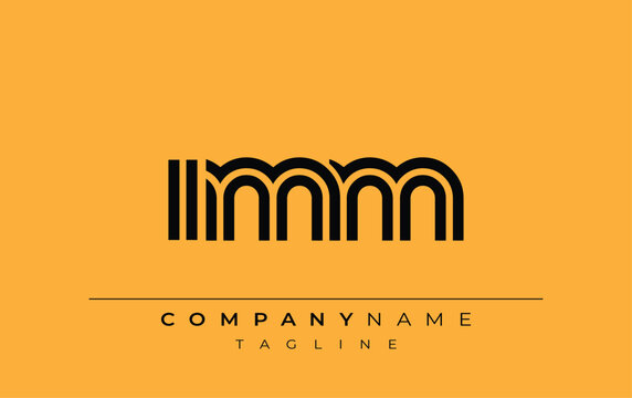 IMM Creative Unique Modern Letter Logo Design. Stylized logo featuring a unique letter design, presenting abstract minimalist aesthetics and modern appeal.