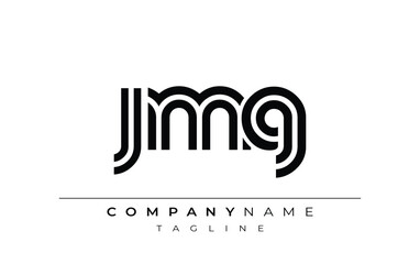 JMG Creative Unique Modern Letter Logo Design. Stylized logo featuring a unique letter design, presenting abstract minimalist aesthetics and modern appeal.