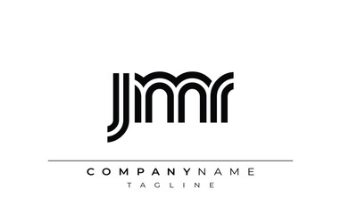 JMR Creative Unique Modern Letter Logo Design. Stylized logo featuring a unique letter design, presenting abstract minimalist aesthetics and modern appeal.
