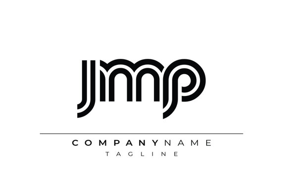 JMP Creative Unique Modern Letter Logo Design. Stylized logo featuring a unique letter design, presenting abstract minimalist aesthetics and modern appeal.